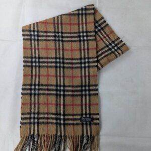 Burberry Classic Check 100% Cashmere Scarf Beige Unisex Winter Luxury